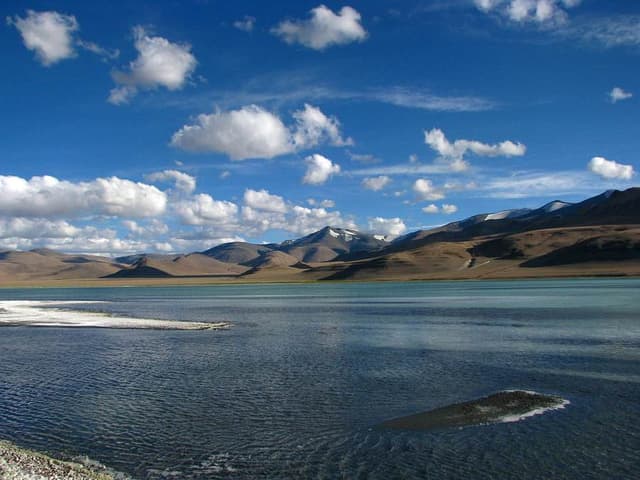 Salt flats at Tso Kar lake, Ladakh