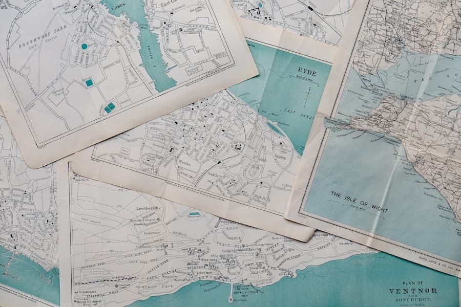 Reference image — a collection of printed regional maps