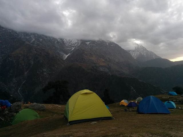 Night camping on Triund hill
