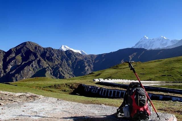 Trishul and Nanda Ghunti view from Brahmatal