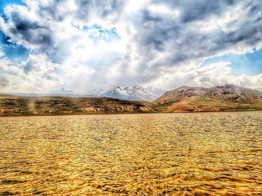 Chandratal lake near the Hampta Pass crossing in Himachal Pradesh